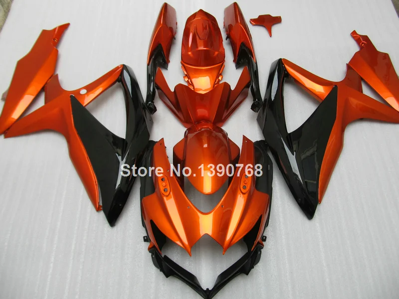 Литье под давлением Обтекатели для Suzuki GSXR600/750 08 09 10 винно-красный черный