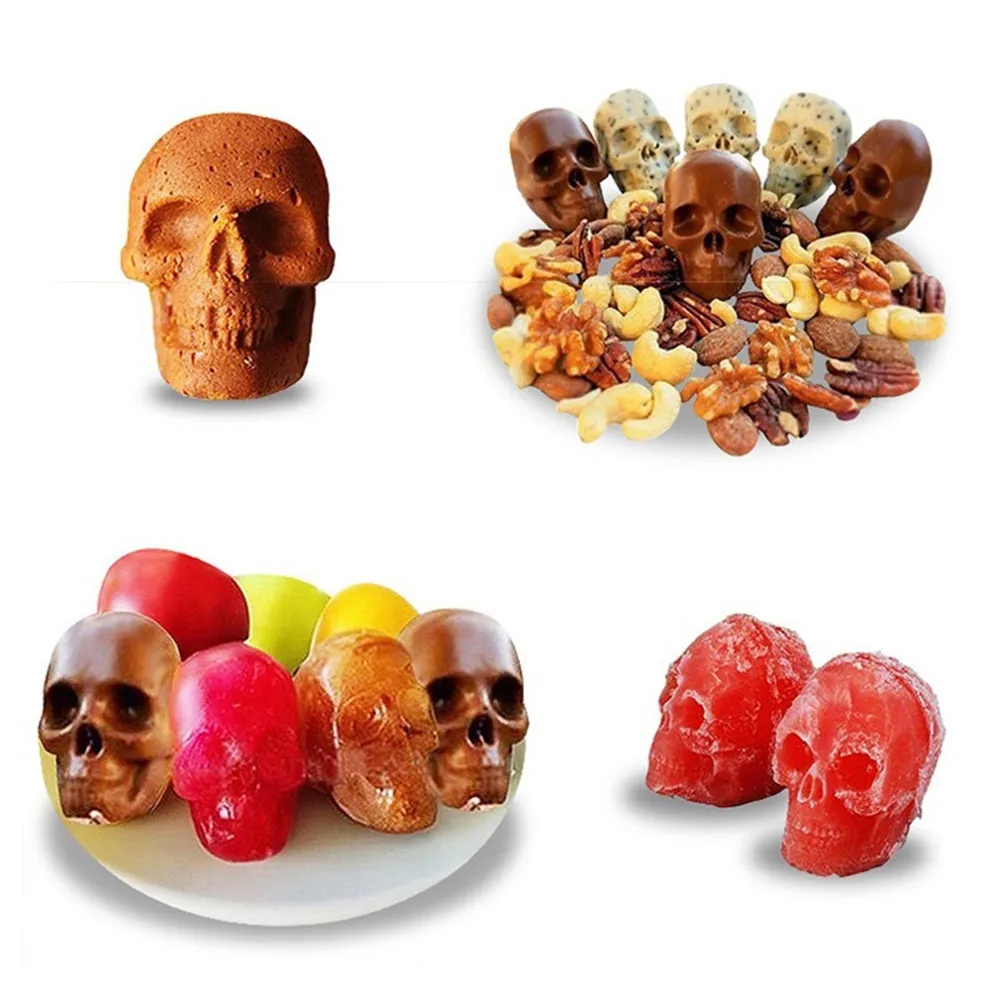 3D форма для льда в форме черепа дома силиконовые подносы пива и напитков шоколада