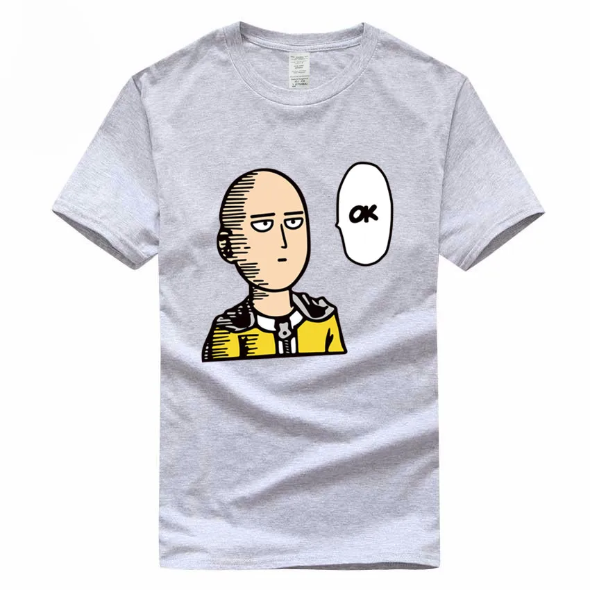 Футболка One Punch Man Saitama Sensei из японского аниме, европейский размер, хлопок, летняя повседневная футболка с круглым вырезом для мужчин и женщин GMT300004