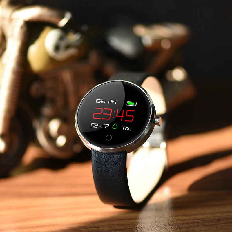 KAIHAI Фитнес браслет pulseras кожаный умный Браслет кровяное давление монитор сердечного ритма часы reloj inteligente