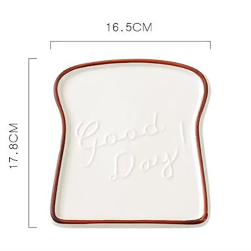1 шт. фарфоровые тарелки в форме тоста хорошего дня посуда для еды хлеб десерт