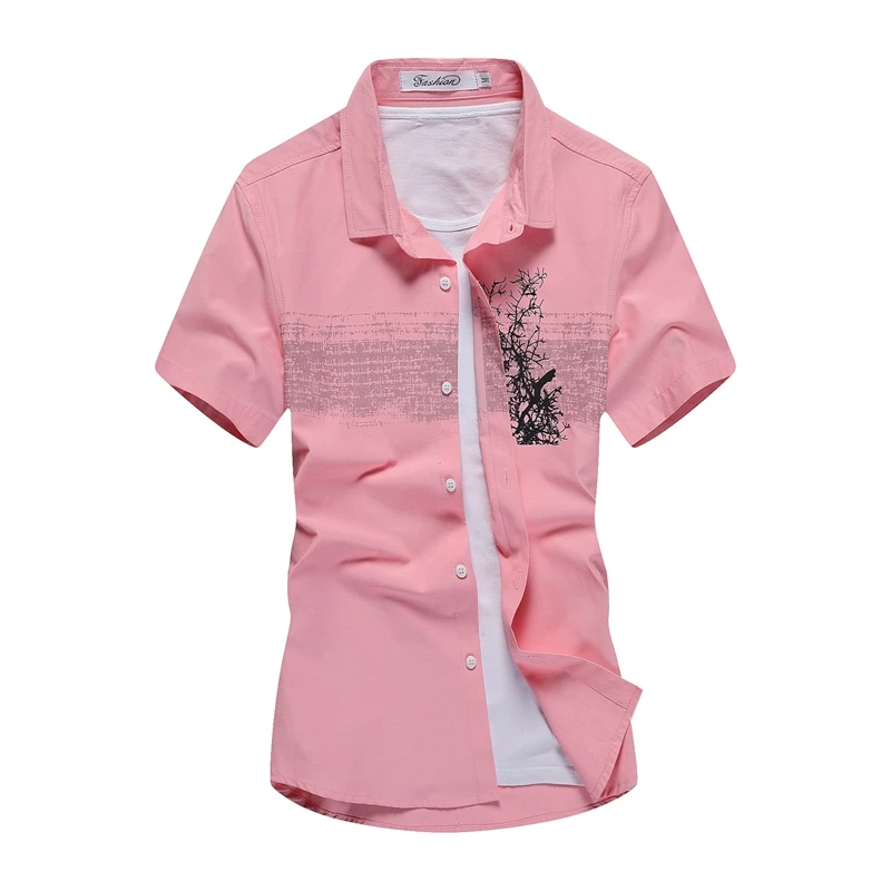 Для мужчин одежда платье рубашка Camisa Masculina Slim Fit Футболка с цветочным принтом