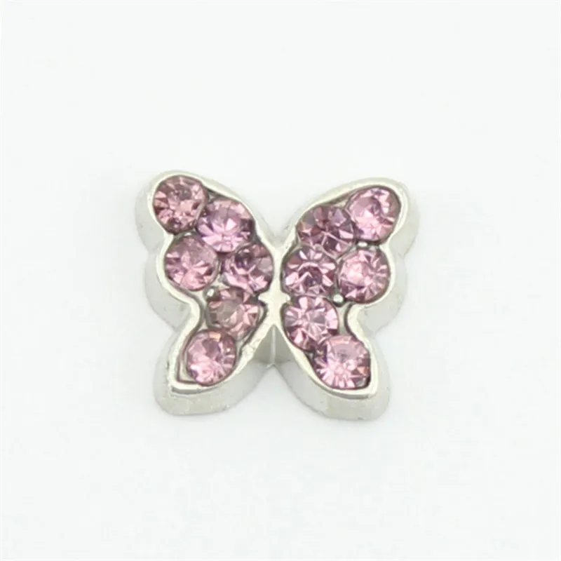 Посеребренные хрустальные подвески с бабочками для изготовления ювелирных