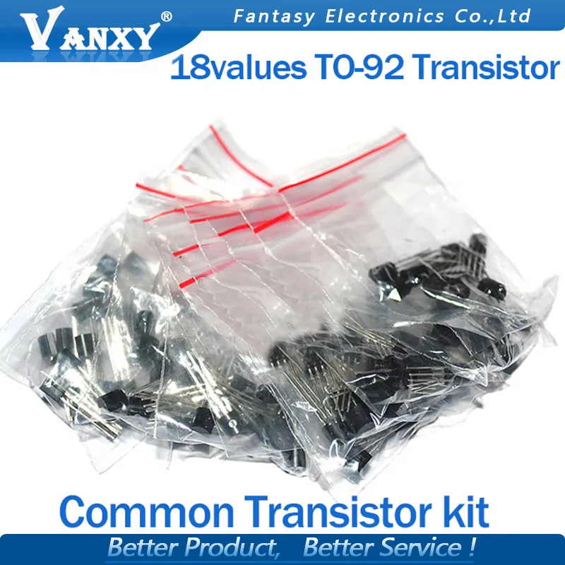 18valuesX10pcs = 180 шт. 2N2222 S9012 S9013 S9014 A1015 C1815 S8050 S8550 TO-92 транзисторный компонент Ассорти Набор исследовательский клиентский