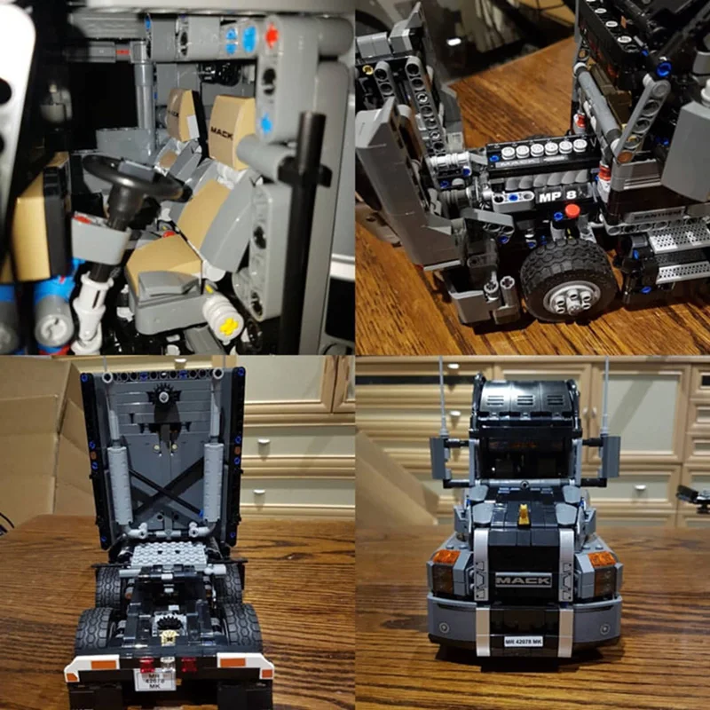 20076, 2906 шт, серия Technic, большие наборы грузовиков Mack, совместимые с 42078 строительными блоками, кирпичи, Развивающие детские игрушки
