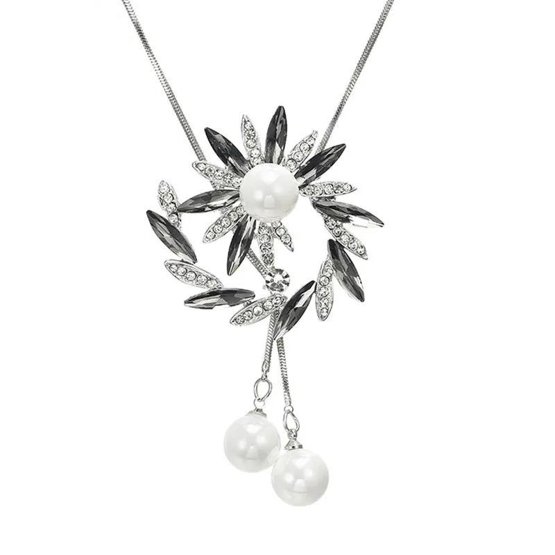 Новинка 2019 корейская мода дикая одежда длинное ожерелье с кристаллами цепочка