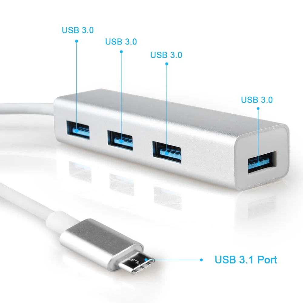 4в1 USB Type C концентратор адаптер 3 1 порт к 4 0 порта зарядное устройство конвертер