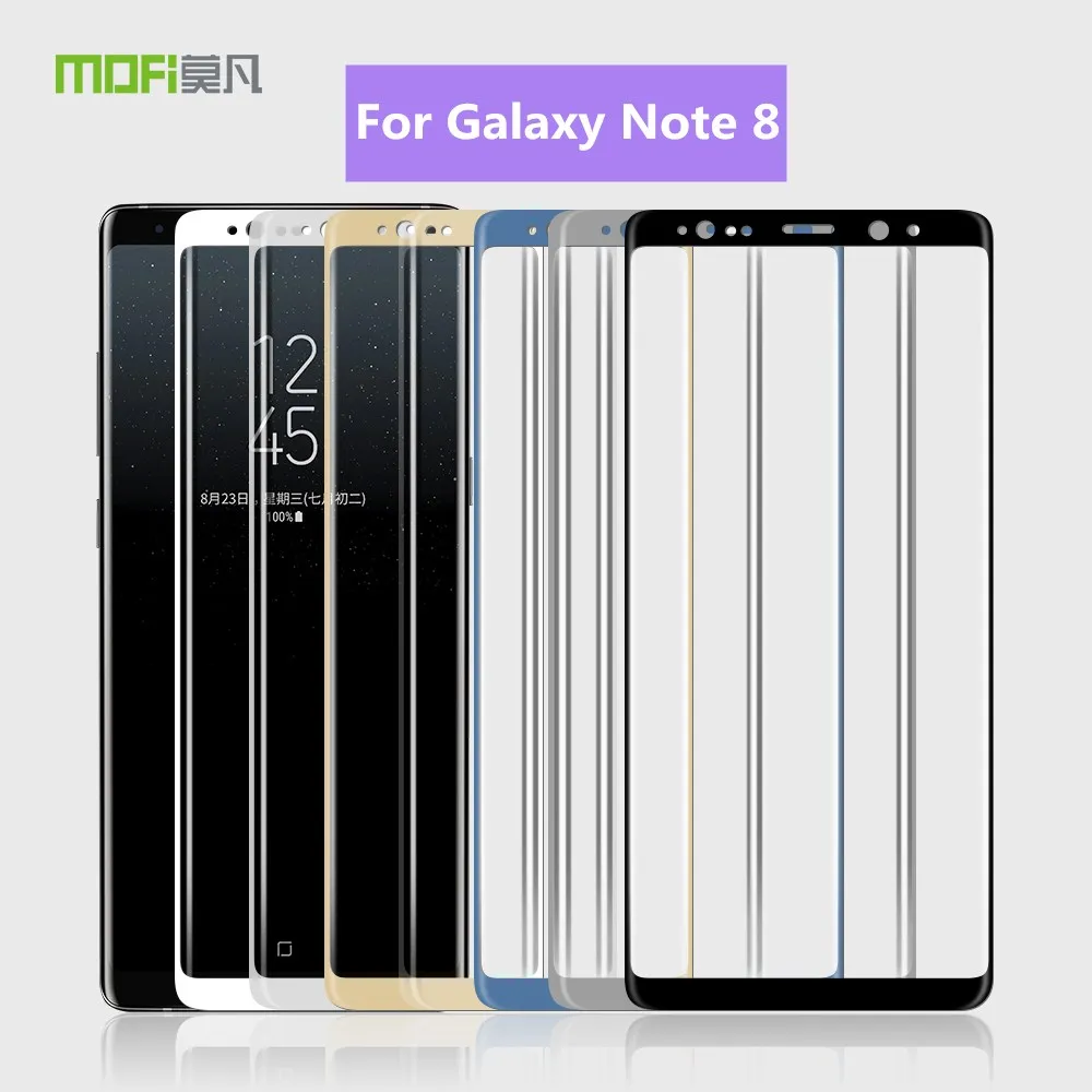 Закаленное стекло для Samsung Galaxy Note 8 оригинальная изогнутая защитная пленка MOFi 3D с