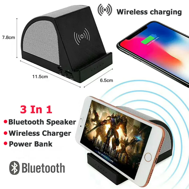 Вы первый портативный Bluetooth динамик Беспроводное зарядное устройство громкий с
