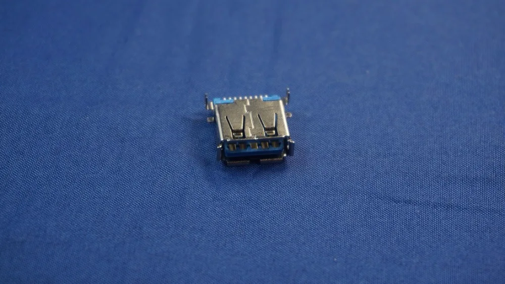 10 шт. USB 3 0 разъем A Тип гнездо правый угол SMT среднее крепление PCB синий изолятор A/F