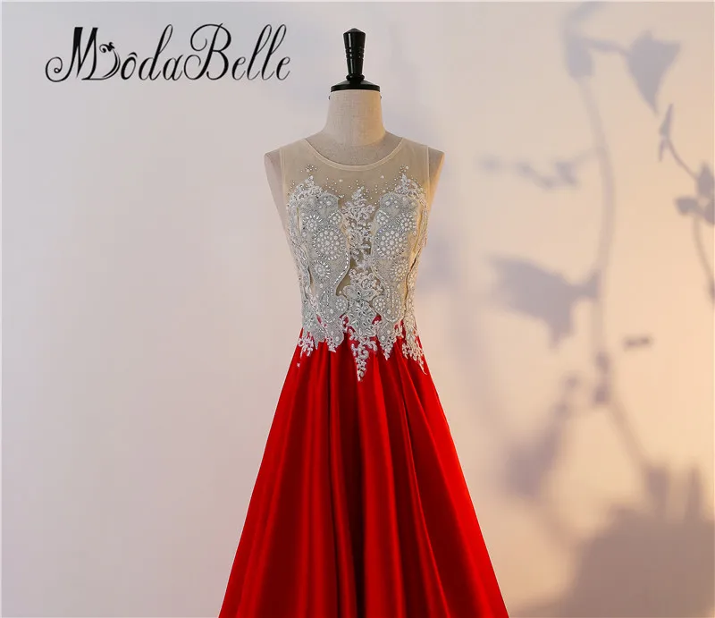 Modabelle Vestidos Festa Longo атлас с кружевом бусинами вечернее платье сексуальное