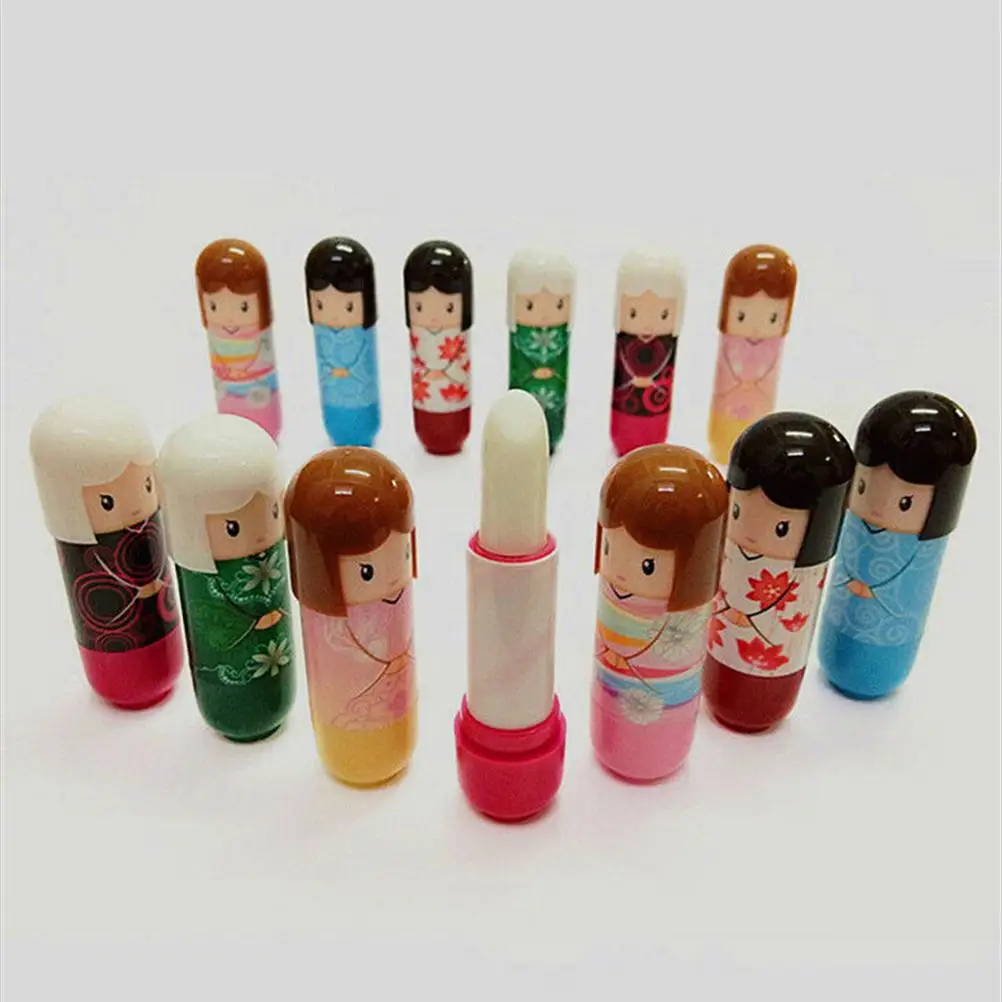 New Hot Cute Cartoon Doll Lip Balm Makeup Lipstick Female Beauty Professional Cosmetic lipgloss |