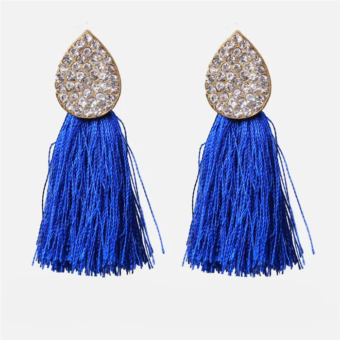 E1384 Ztech 32 дизайн синий кристалл/Кисточка/смолы Eearrings pendientes mujer moda Za новые большие массивные Оптовые аксессуары для ушей - Окраска металла: E1384