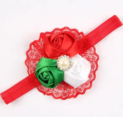 Кружевная повязка для волос с оборками и цветами мягкая эластичная маленьких