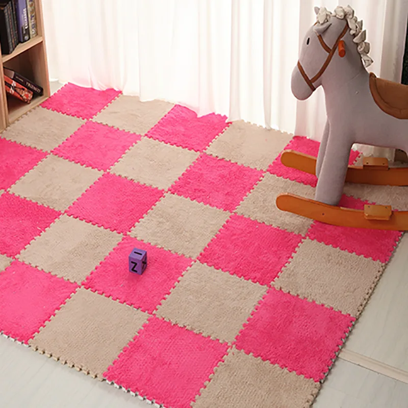 4 шт. 30 см пушистые коврики для детей гостиная Пушистый Ковер детский ползающий