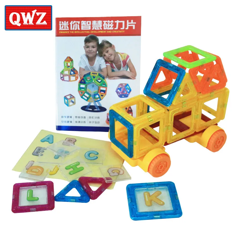QWZ 32 шт. Мини Магнитный конструктор Construction Set прозрачные магнитные секции модели