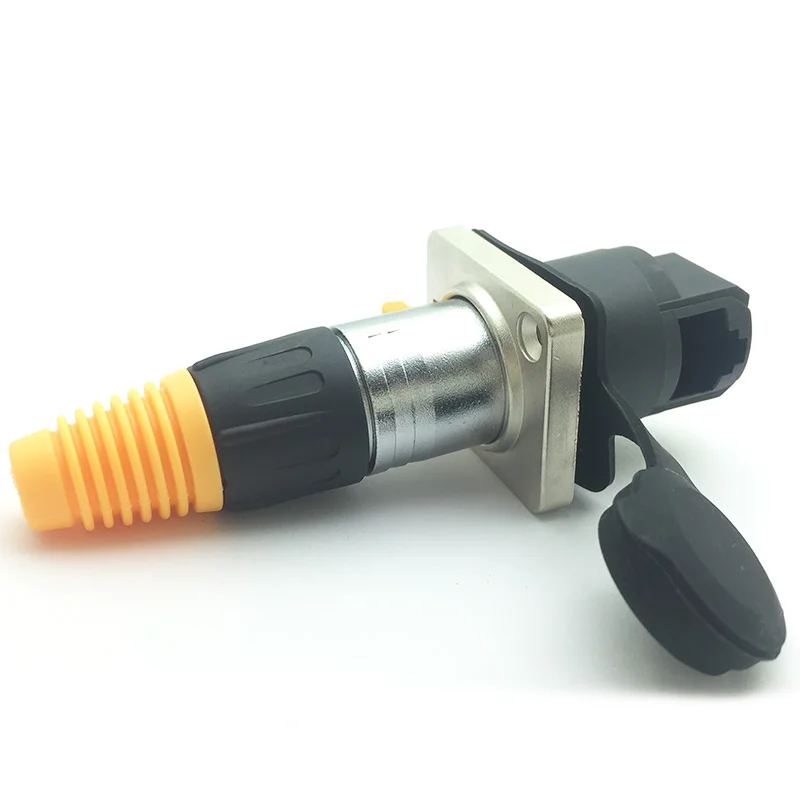 Right Angle(5M 5F) 10 шт./лот водонепроницаемый RJ45 Женский Панель Крепление 8P8C RJ45 Ethernet штекер Jack разъем IP65 водонепроницаемый разъем - Цвет: Right Angle(5M 5F)