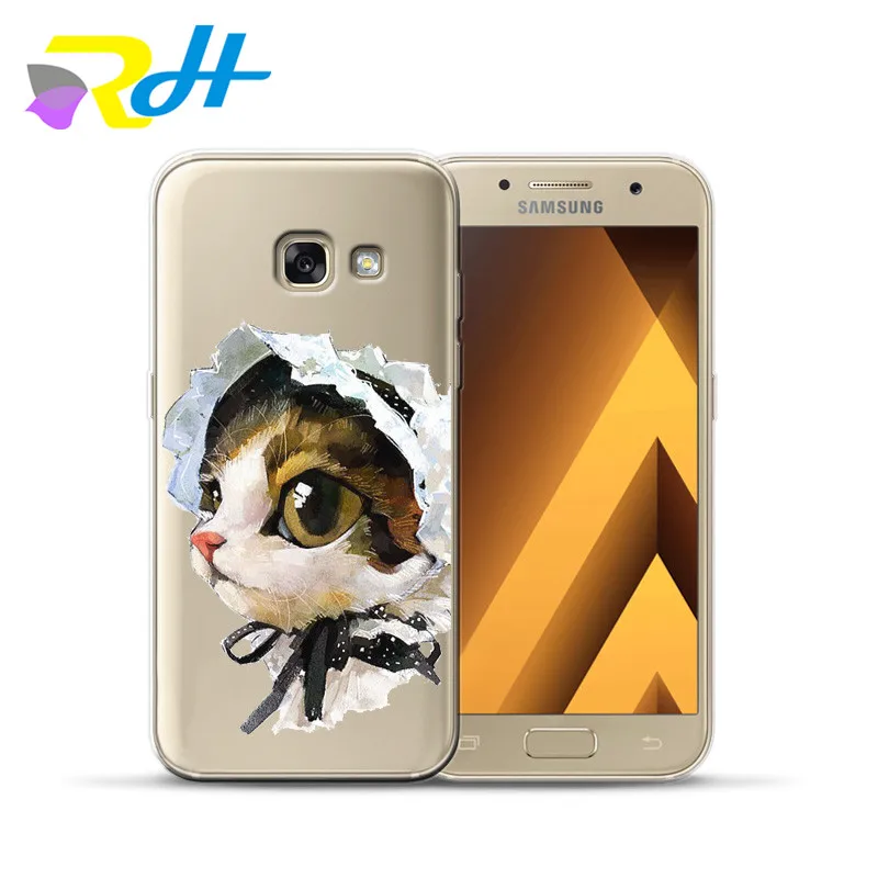 For coque Samsung Galaxy A5 Flower Cute animal cover for fundas 2016 A320 A7 2017 Case | Мобильные телефоны и аксессуары