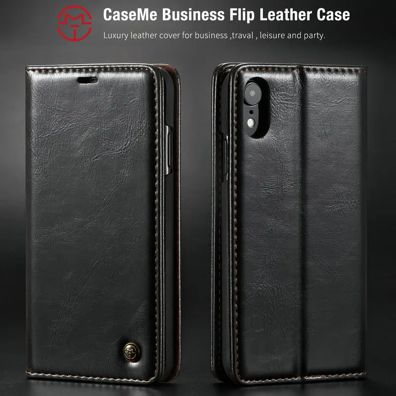 CaseMe кошелек чехол для iPhone Xs Max Ультратонкий Роскошный Магнитный Кредитная карта