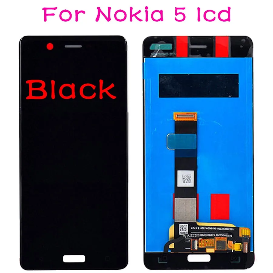 For Nokia 5 Black Для Nokia 5,1 ЖК-дисплей сенсорный экран для Nokia 5,1 Plus ЖК 5X5 Замена экрана TA 1024 1027 1044 1053 1008 1030 1109 - Цвет: For Nokia 5 Black