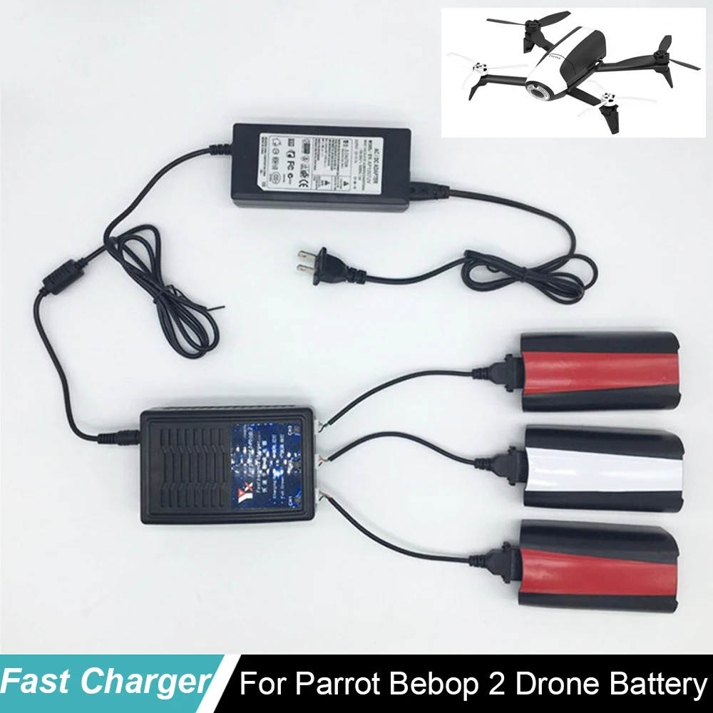 3 в 1 зарядное устройство для Parrot Bebop 2 Drone батарея супер быстрый баланс зарядное устройство адаптер для Parrot Bebop 2 Drone/Аксессуары для Дронов