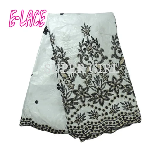 Высокое качество Африканский Базен Riche Getzner Черный Brocade Ткань Гвинея 1706b1616d20 |