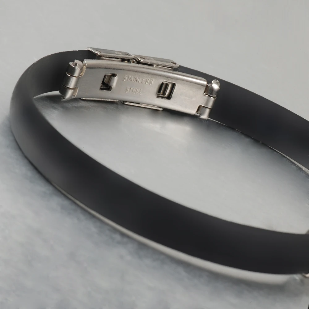 Wollet германий магнитный инфракрасный черный силиконовый браслет спортивные