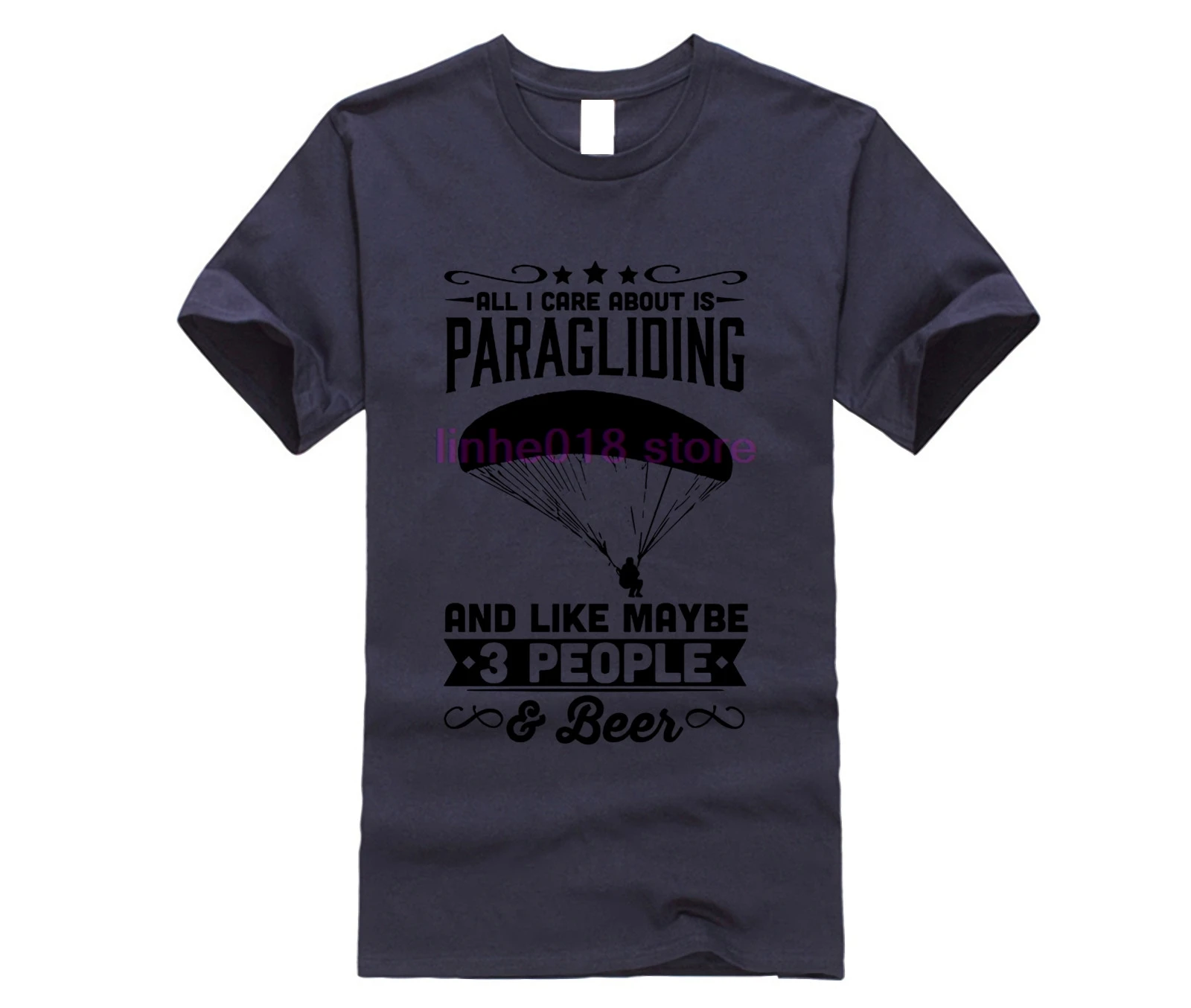 All I Care About Is Paragliding футболка с длинным рукавом на заказ Мужская в стиле хип-хоп Funko