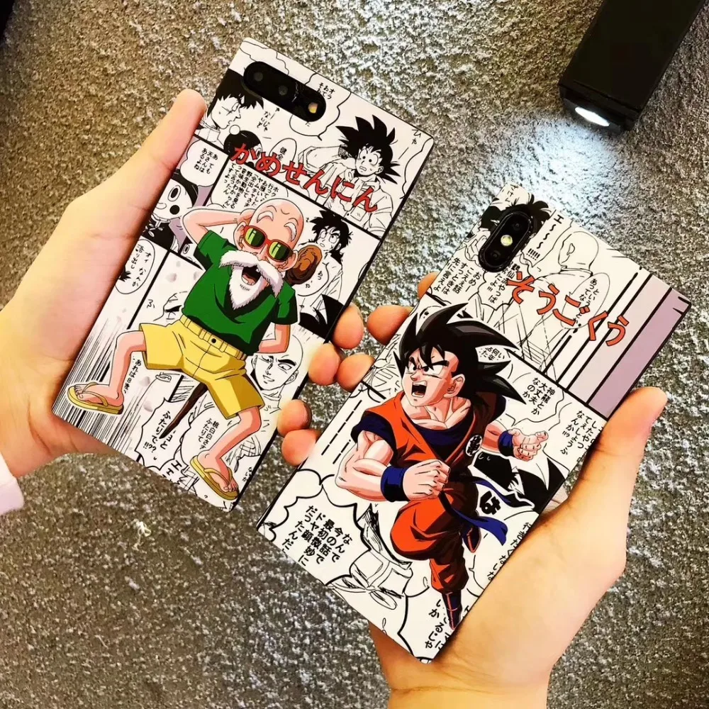 Japanese street card cartoon dragon ball Phone case for iphone 6S plus 7 7plus 8 8plus X XS XR MAX Back shell phone |