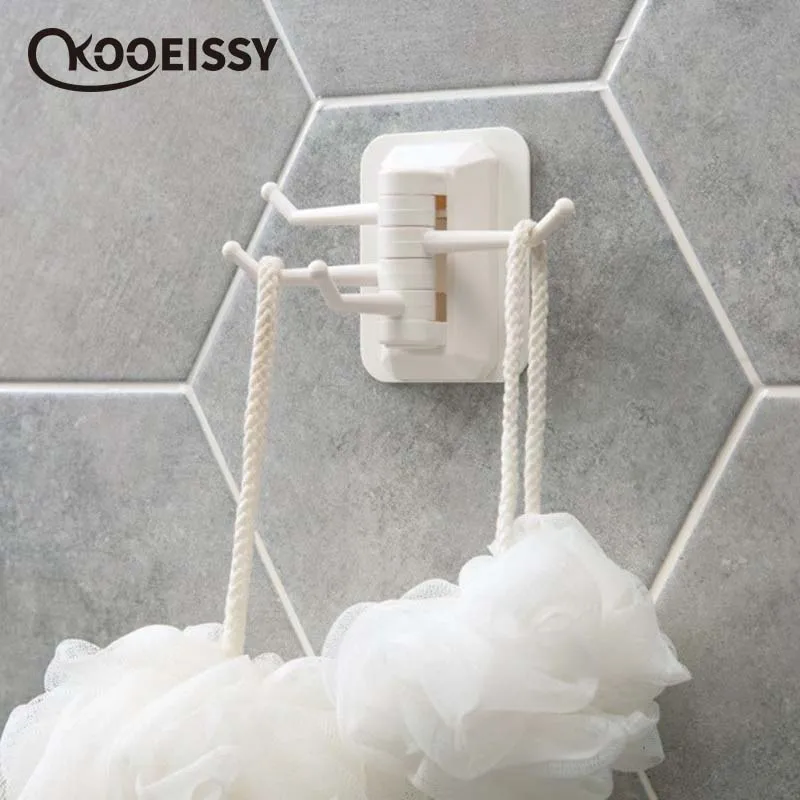 Wall decoration Can be rotated Personalized Hook Kitchen Home Decoration Bathroom supplies Storage rack No trace Paste | Дом и сад
