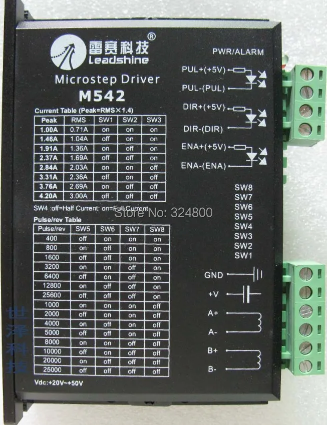 Оригинальный Leadshine шаговый двигатель и драйвер M542 Драйвер + 57HS22 A гибридный 2 N.