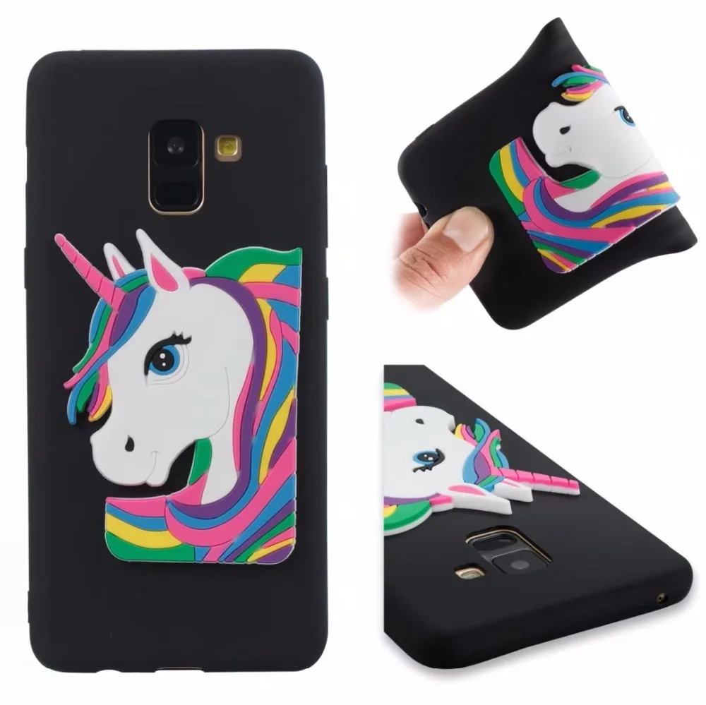 Abhoriz чехол для samsung A8 2018 милый мультфильм лошадь узор силиконовый телефона |