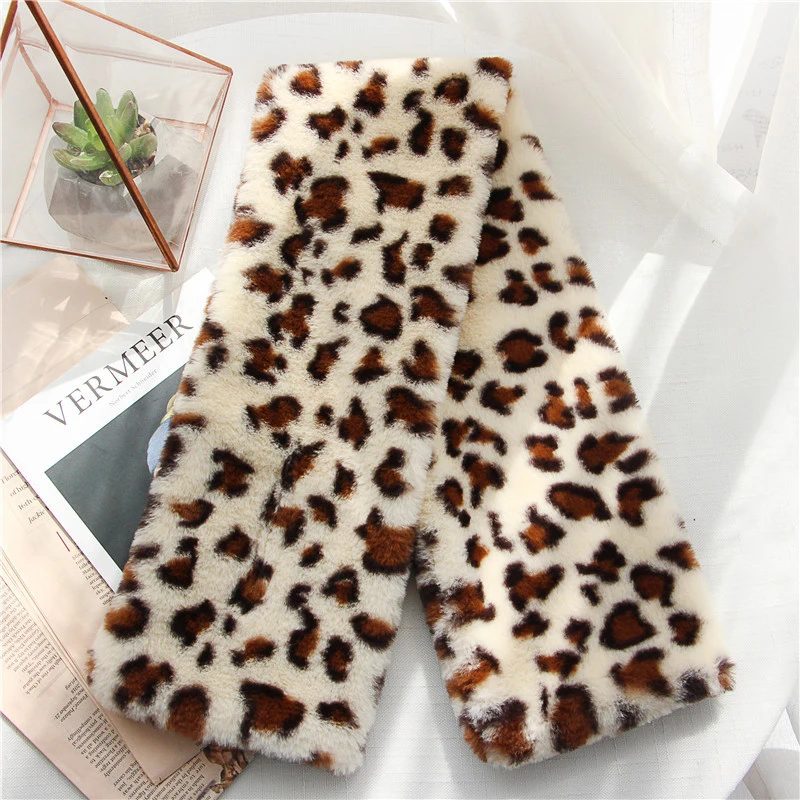

new comfortable wild thick soft leopard lady small scarf warm couple temperament elegant simple high quality mini ring scarf