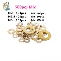 50pcs or 500pcs mix din125 iso7089 m2 m2 5 m3 m4 m5 m6 m8 meson pad sheet metal collar brass flat washer