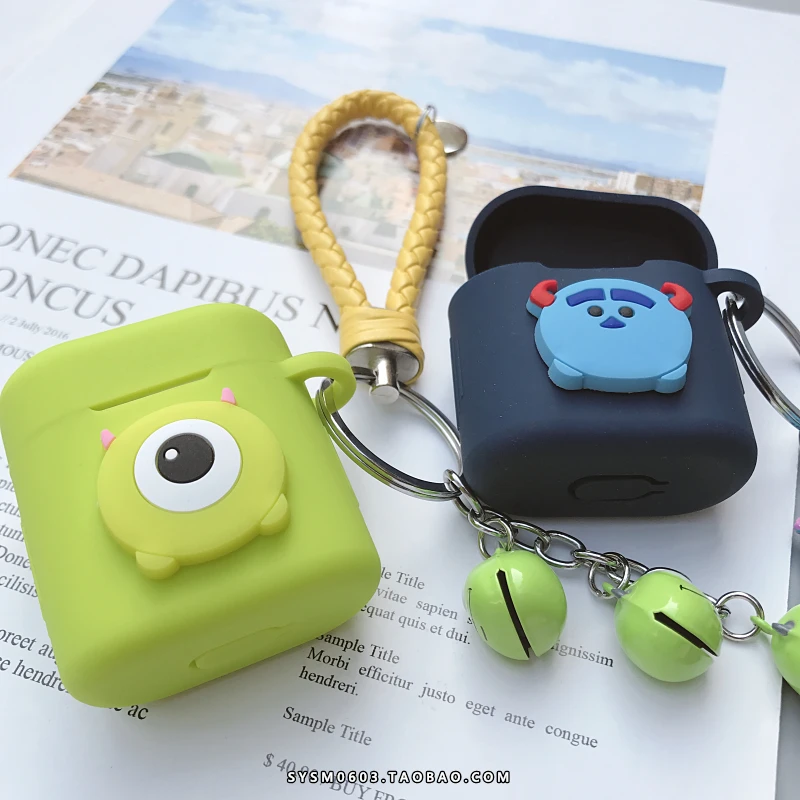 Мультяшная большая сумка для глаз для huawei Flypods/Freebuds2Pro наушники Мягкий силиконовый чехол, для оригинальных flypods защитный чехол с ремешком