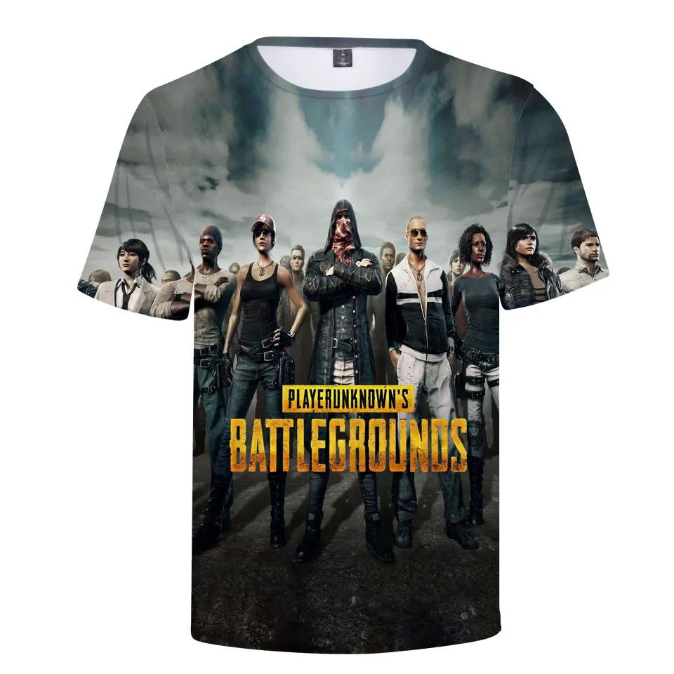 2018 Новинка PUBG 3D футболка с коротким рукавом Модная стильная топ онлайн игры