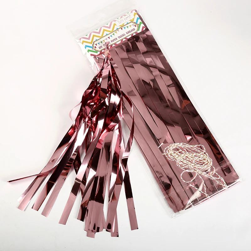 5 шт./пакет 14 дюймов ткани Бумага/Фольга Кисточкой Набор сделай сам гирлянда шары