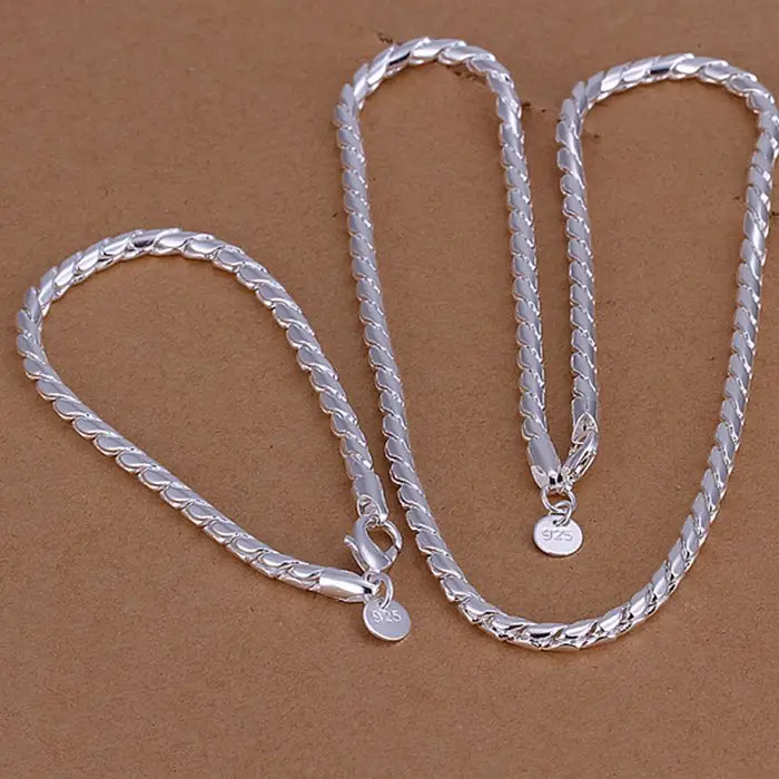 

Ювелирные изделия из стерлингового серебра 925 пробы, модные ювелирные изделия из стерлингового серебра, веревка, цепочка, ожерелье и брасле...