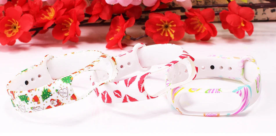 BOORUI Mi band 4 ремешок для xiaomi mi band 4 аксессуары pulsera inteligente силиконовый пояс с цветами Замена для m4 band