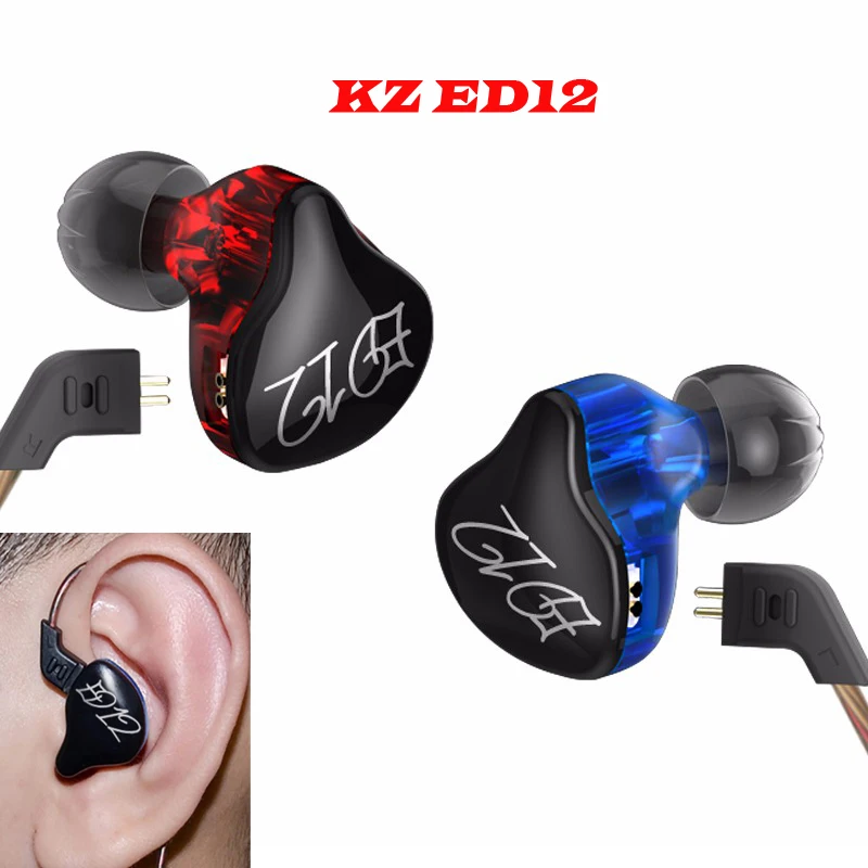 Наушники для бега KZED12 шумоподавление HIFI Bass Monito гарнитура наушники кабель съемный