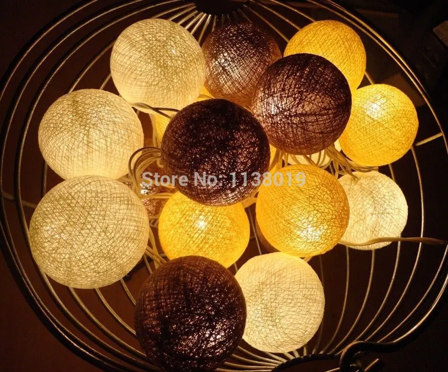 Карамельный желтый тон 20 хлопчатобумажный шар гирлянда вечерние ринка Свадьба