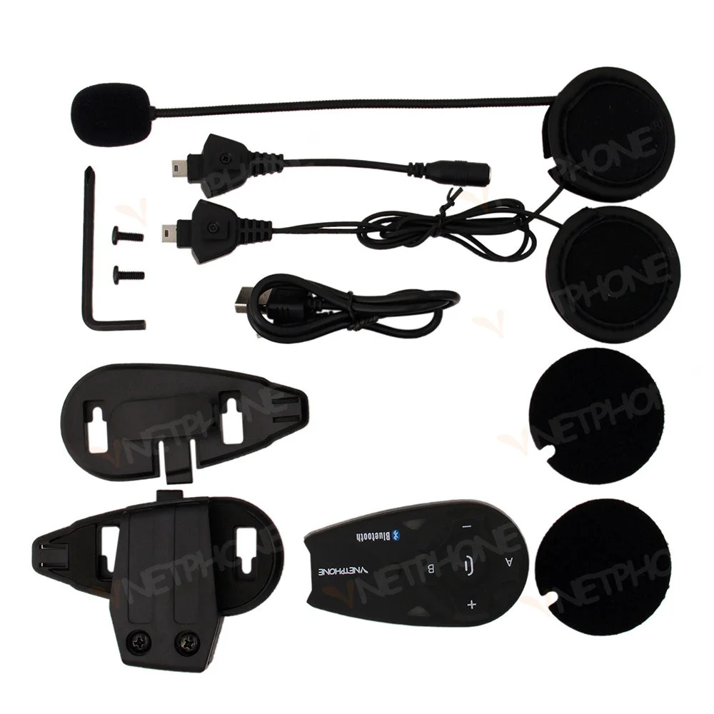 VNETPHONE V5 группа говорящий мотоцикл Bluetooth домофон гарнитура FM MP3 GPS беспроводной