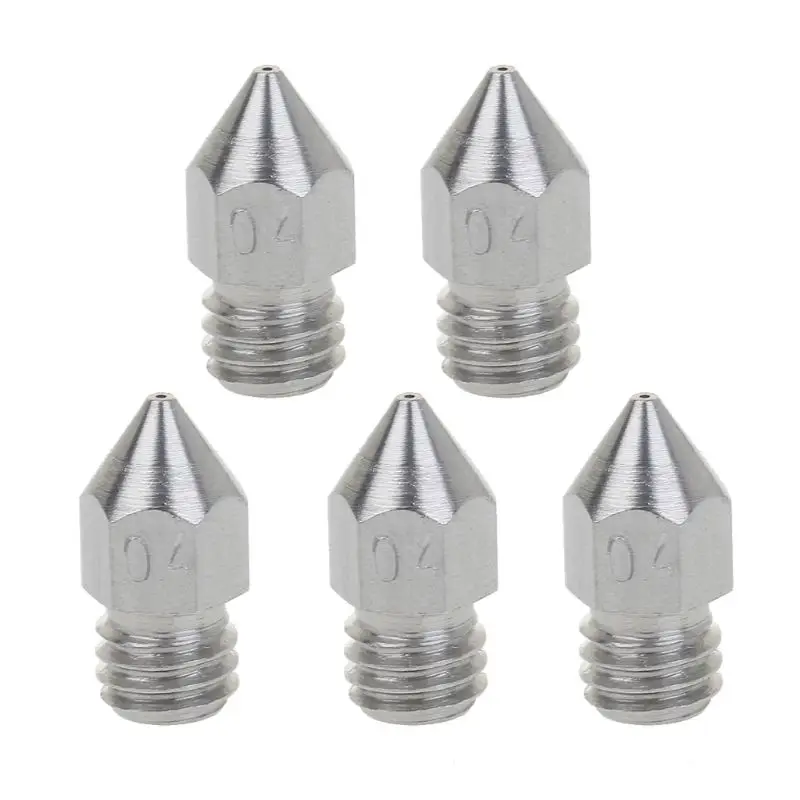 

5 шт. MK8 сопло 0,4 мм M6 Резьбовая нержавеющая сталь для 1,75 мм нити 3D принтер экструдер печатающая головка