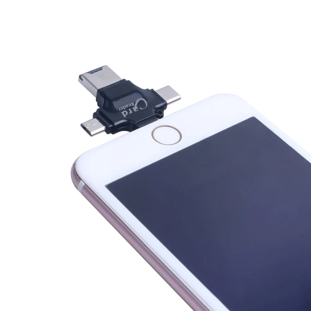 2019 4-in-1 Type-c OTG Card Reader Multifunctional Mobile Flash Driver for iOS Android Support FAT32 and exFAT | Компьютеры и офис