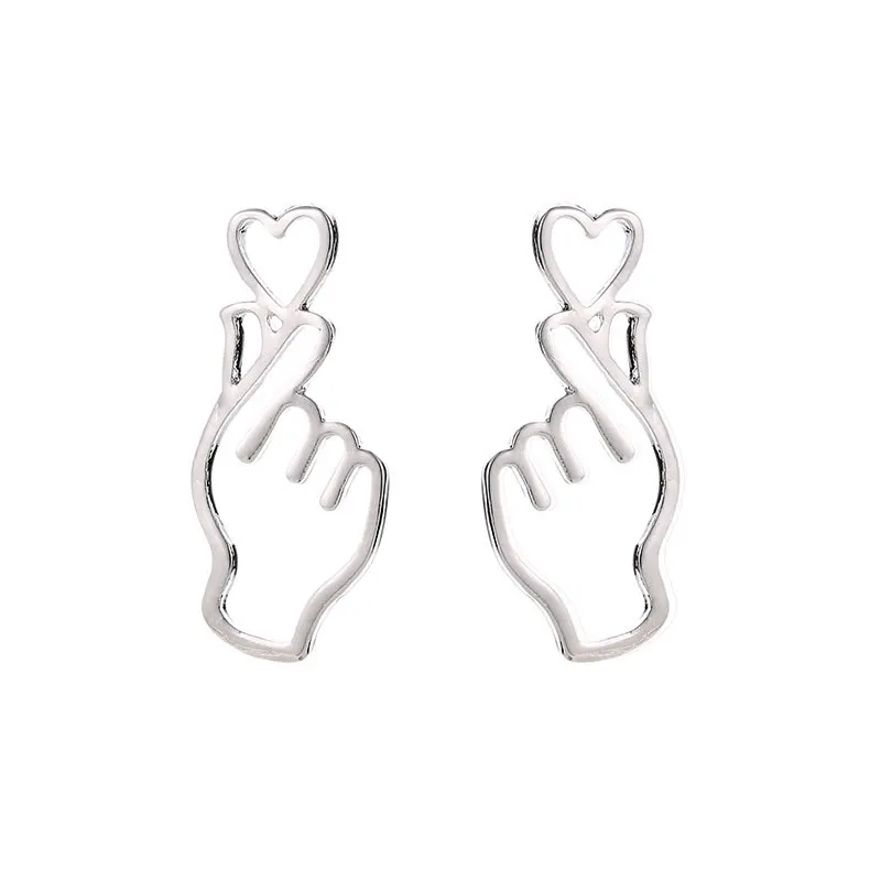 12 пар/лот полые рука Фатимы серьги-гвоздики для женщин заявление любовь браслеты