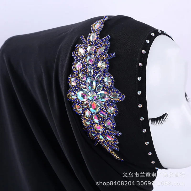 Exquisite Woman hijab Rhinestone Metal Decoration Popular Shawls Scarf Headband Casual Muslim Hijab Turban Free Shipping | Тематическая