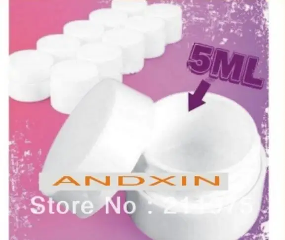 2018 2pots 5ml white Empty Plastic nail pots Nail Storage uv gel Bottle Jar | Красота и здоровье