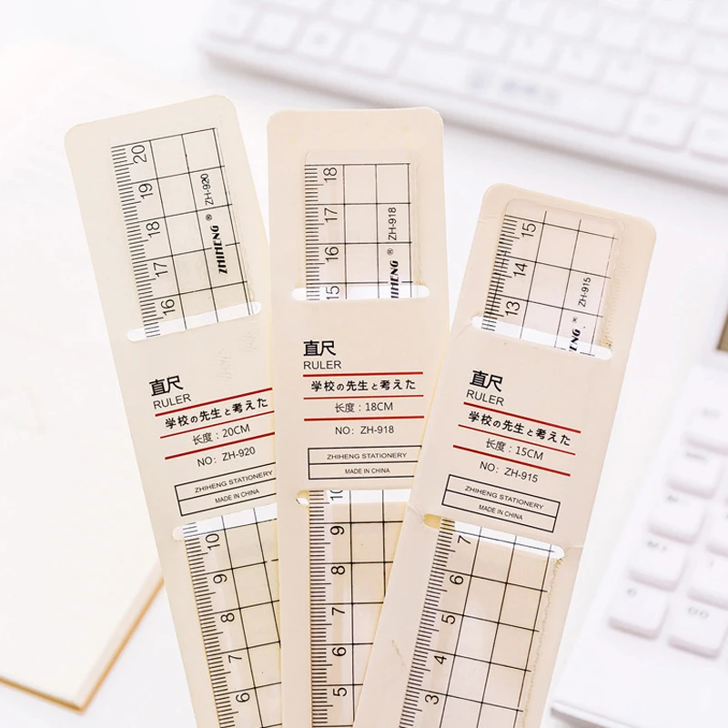 1pc Transparent Acrylic 15cm 18cm 20cm Square Ruler Protractor Set School Stationery Drawing Scale Papeleria Exam Supplies | Канцтовары
