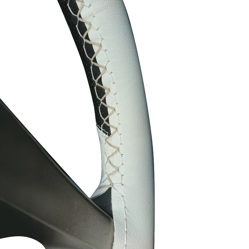 Бесплатная доставка белая оплетка из натуральной кожи на руле универсальные