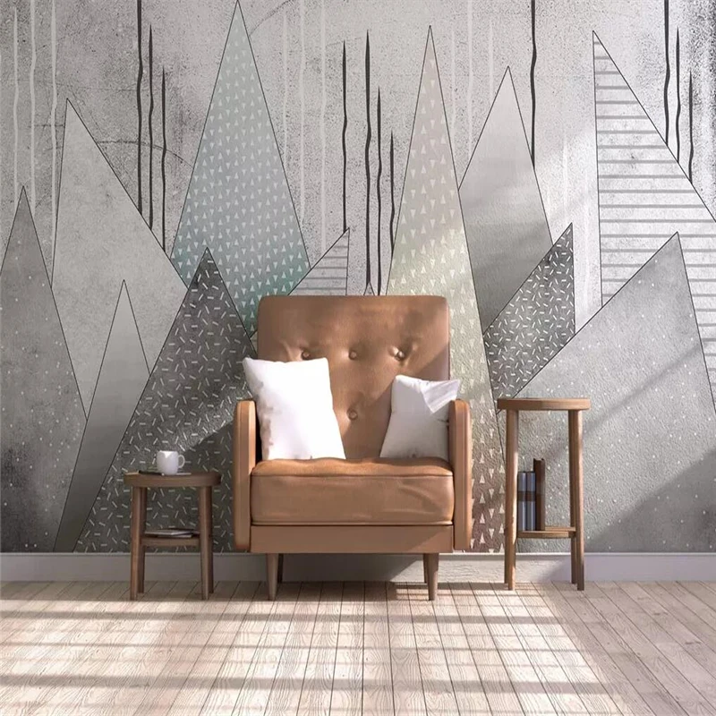 Decorative wallpaper Contemporary geometry triangle north Europe abstract individual backgroud wall | Обустройство дома